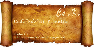 Csókási Klaudia névjegykártya
